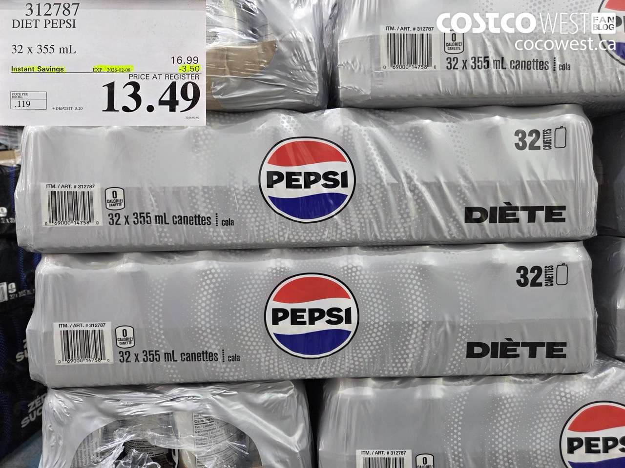 DIET PEPSI 32 x 355 mL
