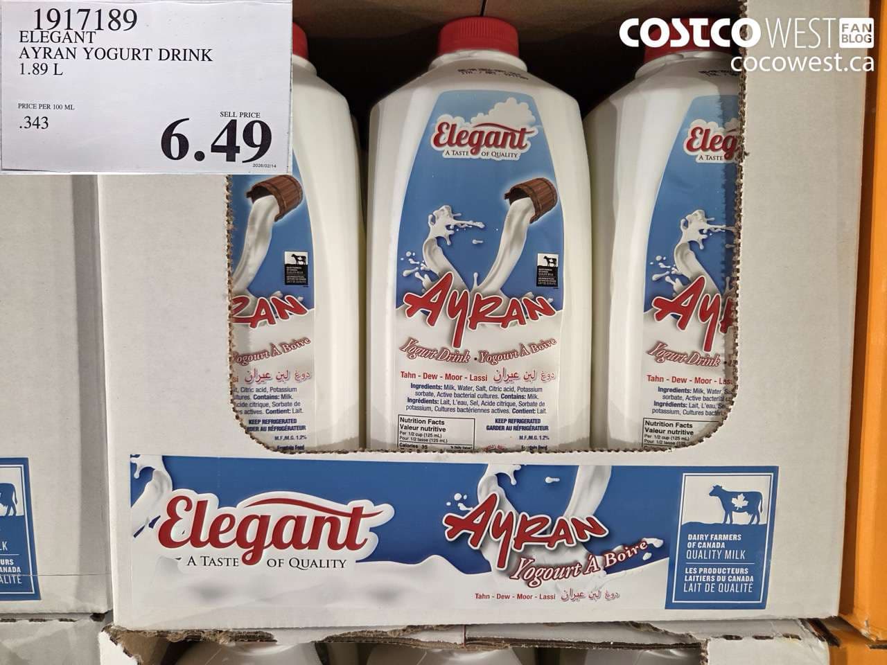elegant ayran yogurt drink 189 l