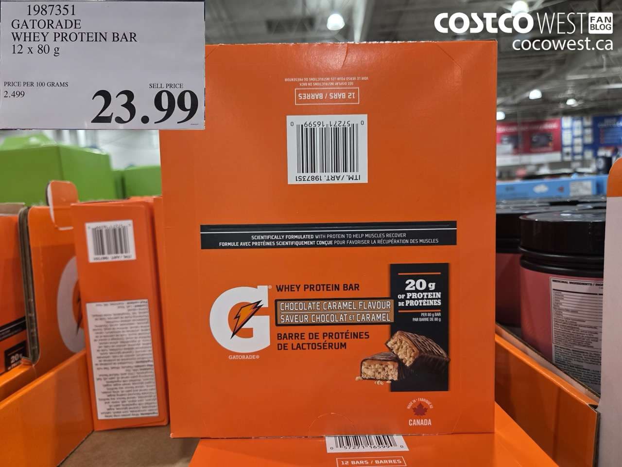 GATORADE WHEY PROTEIN BAR 12 x 80 g