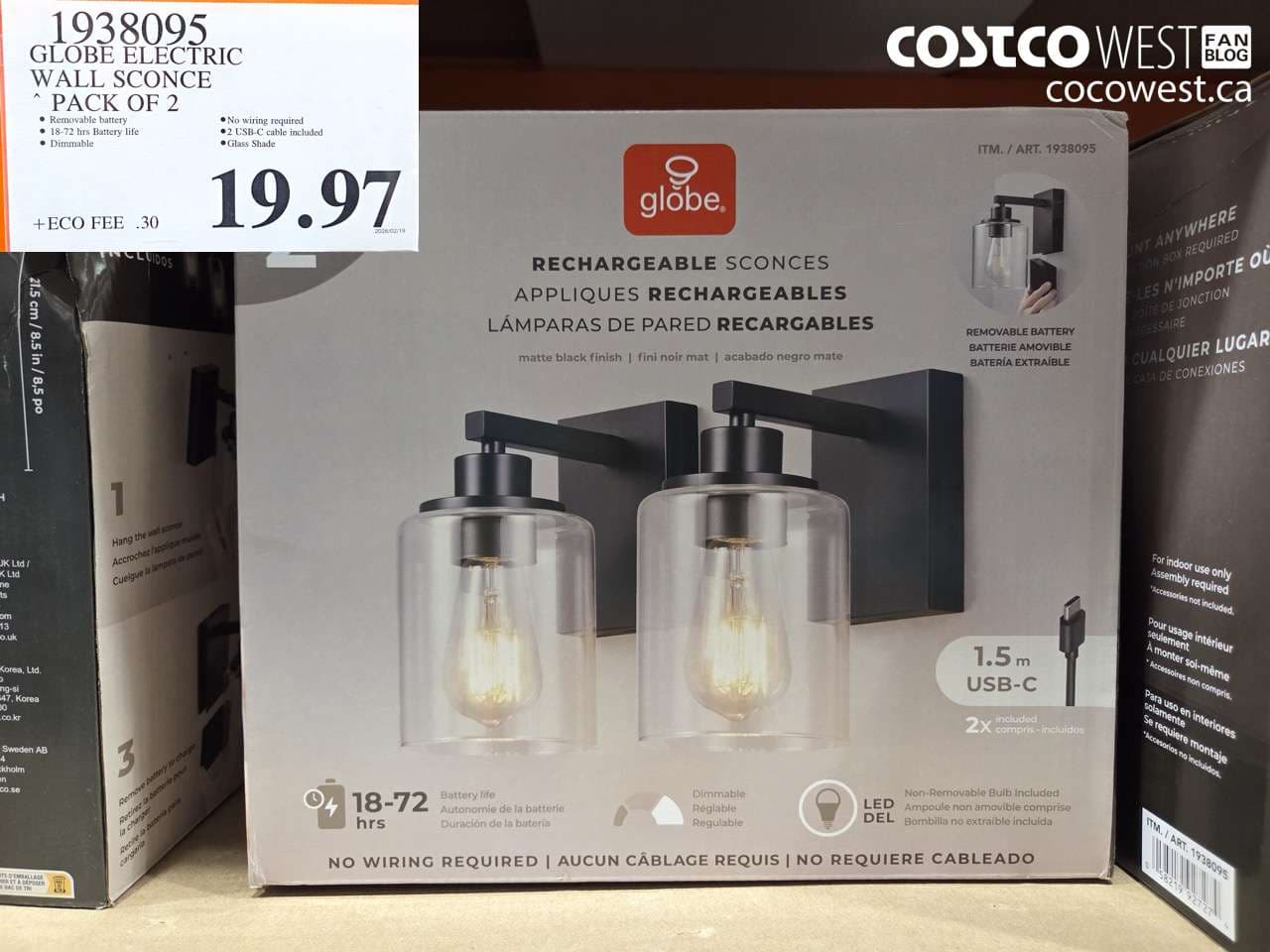 globe electric wall sconce pack of 2