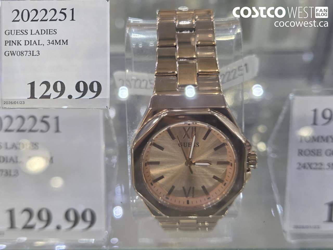 GUESS LADIES PINK DIAL, 34MM GW0873L3