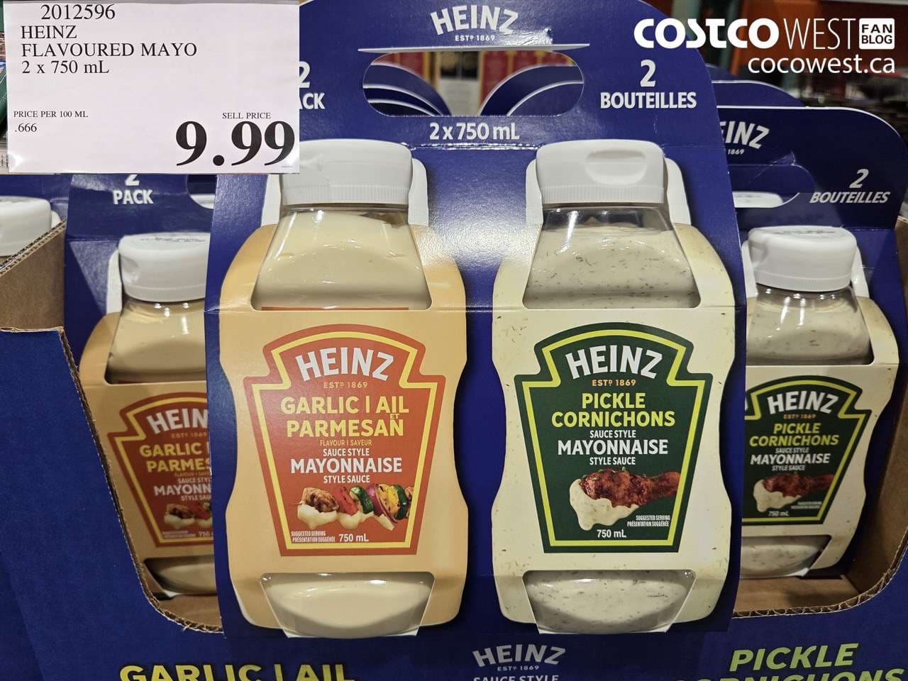 heinz flavoured mayo 2 x 750 ml