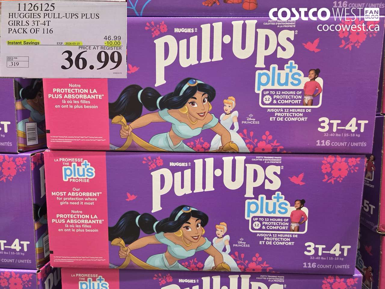HUGGIES PULL-UPS PLUS GIRLS 3T-4T PACK OF 116
