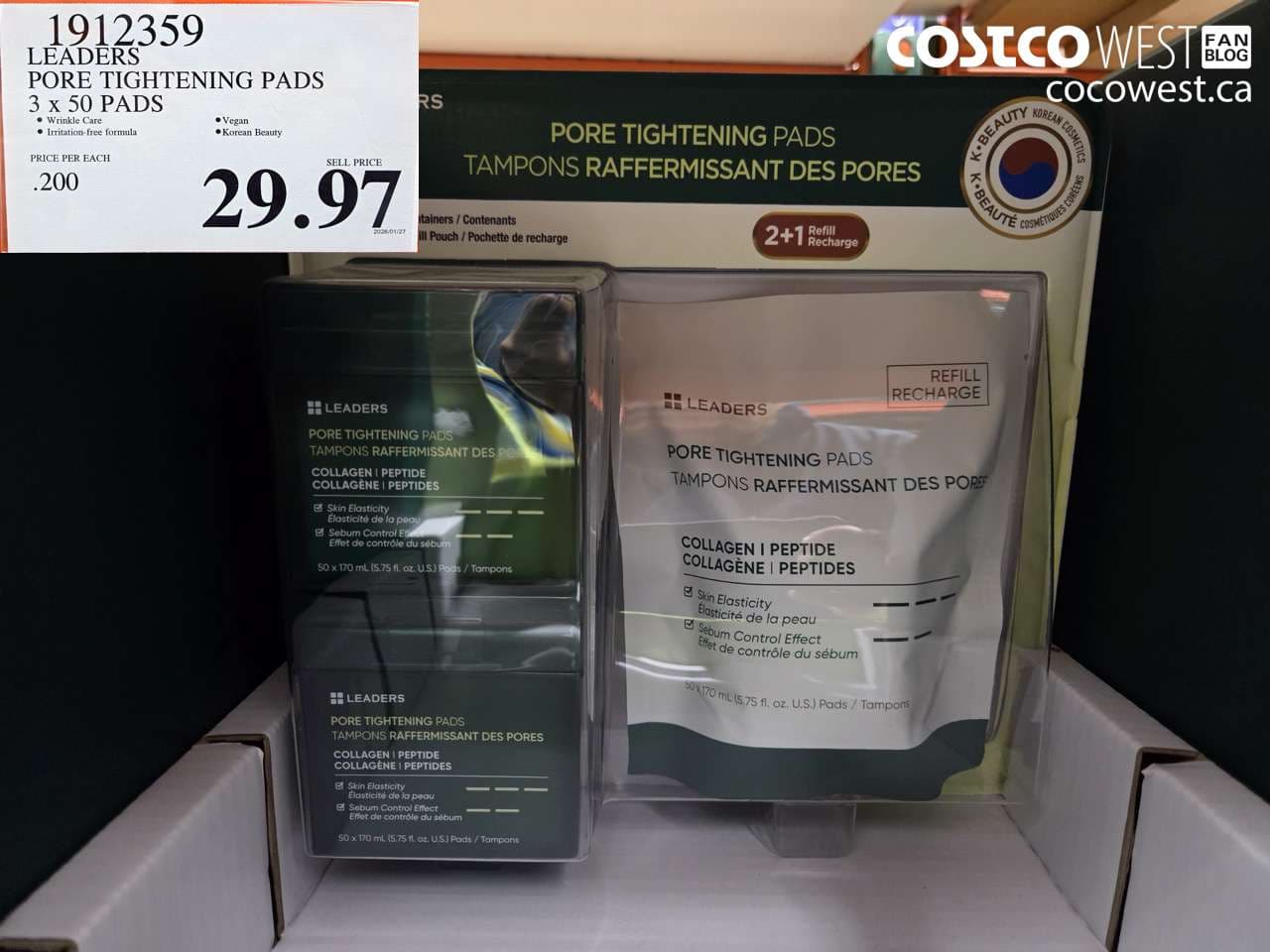 LEADERS PORE TIGHTENING PADS 3 X 170 PADS