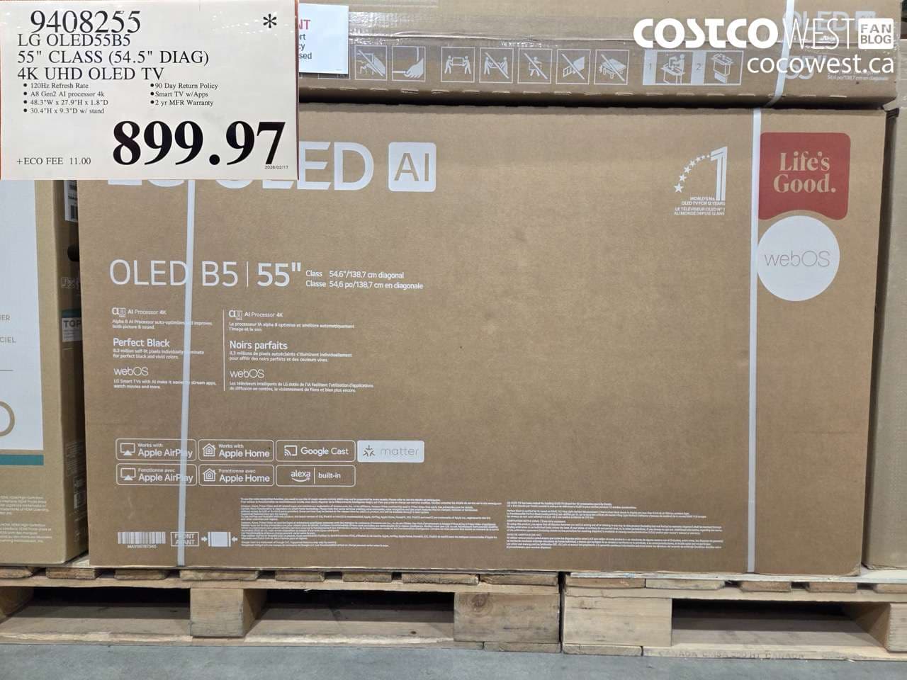 lg oled55b5 55 class 545 diag 4k uhd oled tv