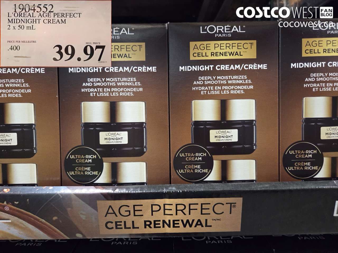 L’OREAL AGE PERFECT MIDNIGHT CREAM 2 x 50 mL