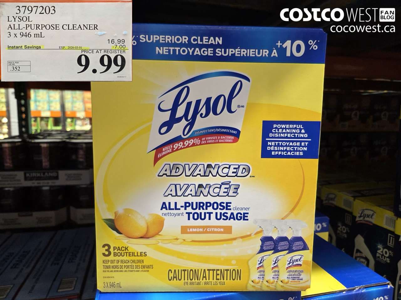 LYSOL ALL-PURPOSE CLEANER 3 x 946 mL