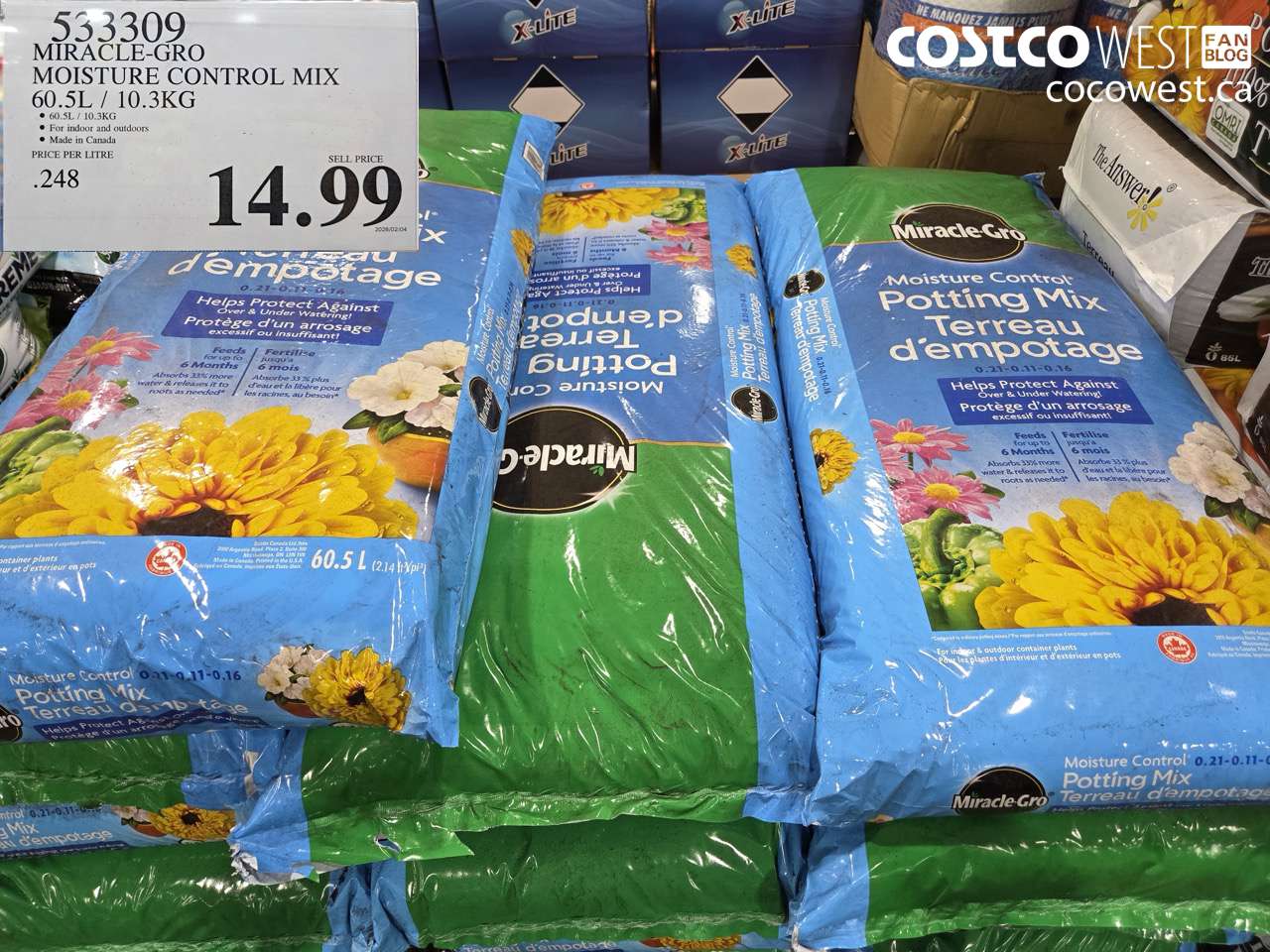 MIRACLE-GRO MOISTURE CONTROL MIX 60.5L / 10.3KG