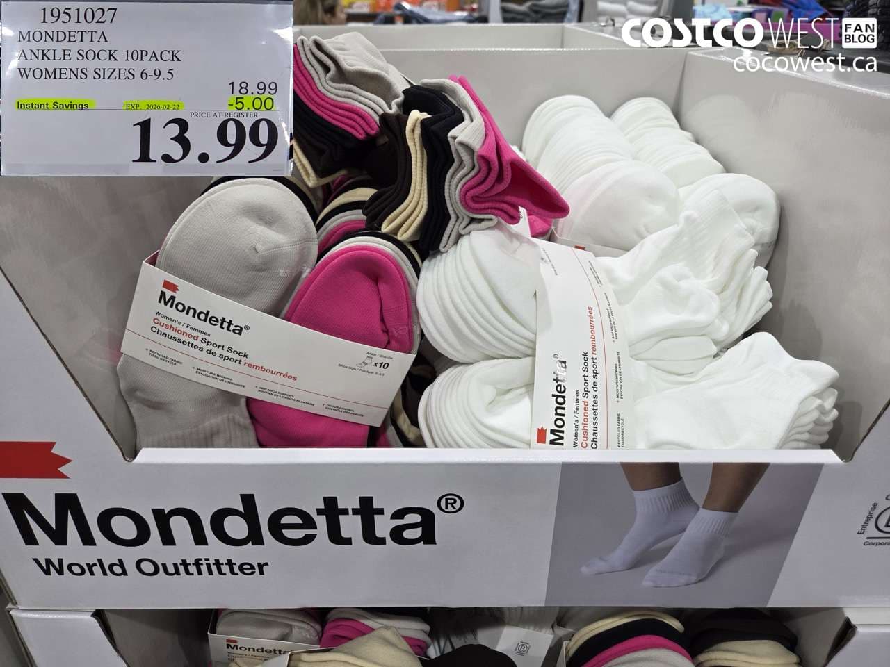 MONDETTA ANKLE SOCK 10PACK WOMENS SIZES 6-9.5
