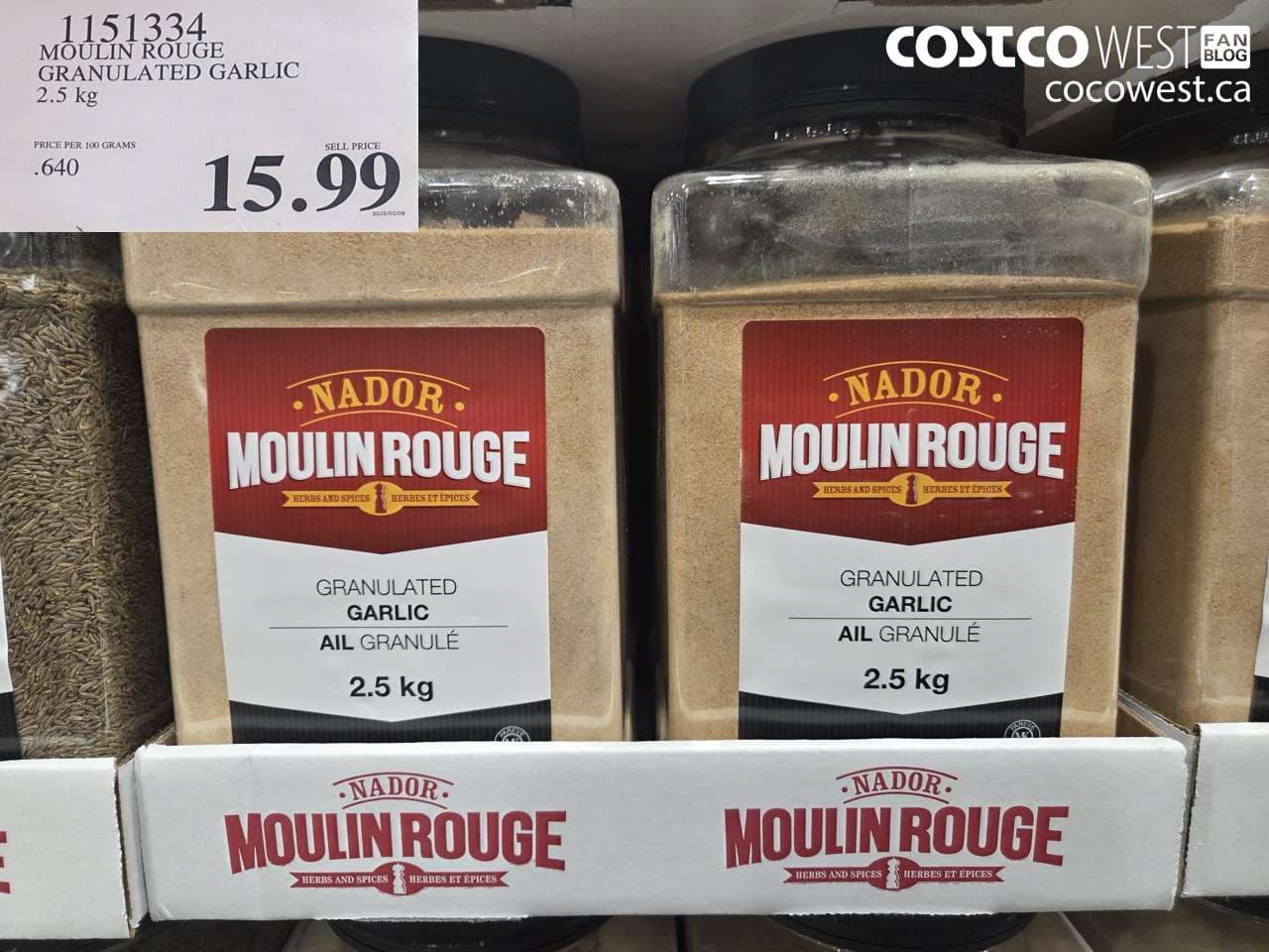 MOULIN ROUGE GRANULATED GARLIC 2.5 kg