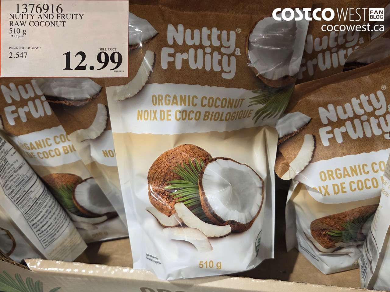 NUTTY AND FRUITY RAW COCONUT 510 G