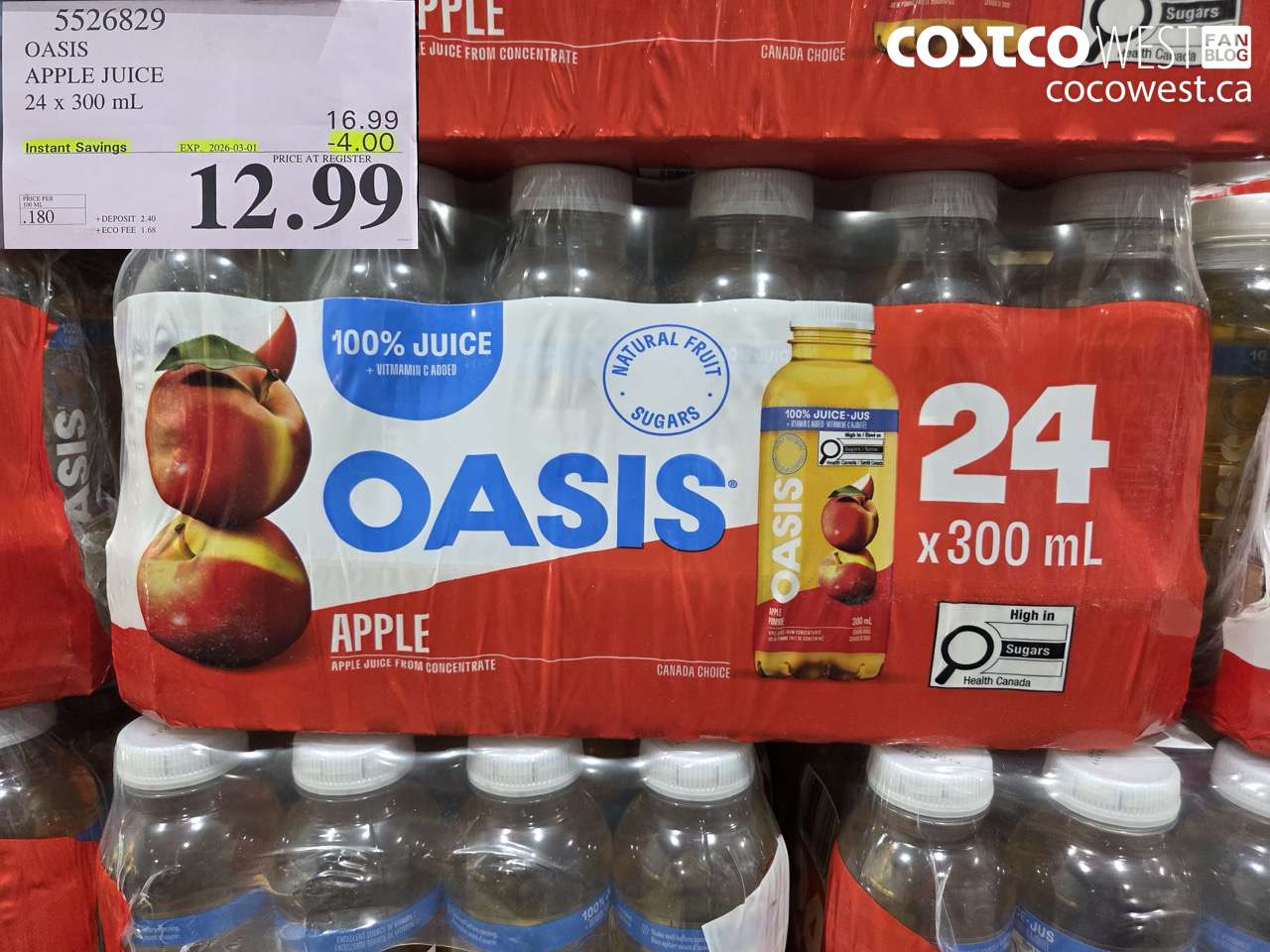 OASIS APPLE JUICE 24 x 300 mL