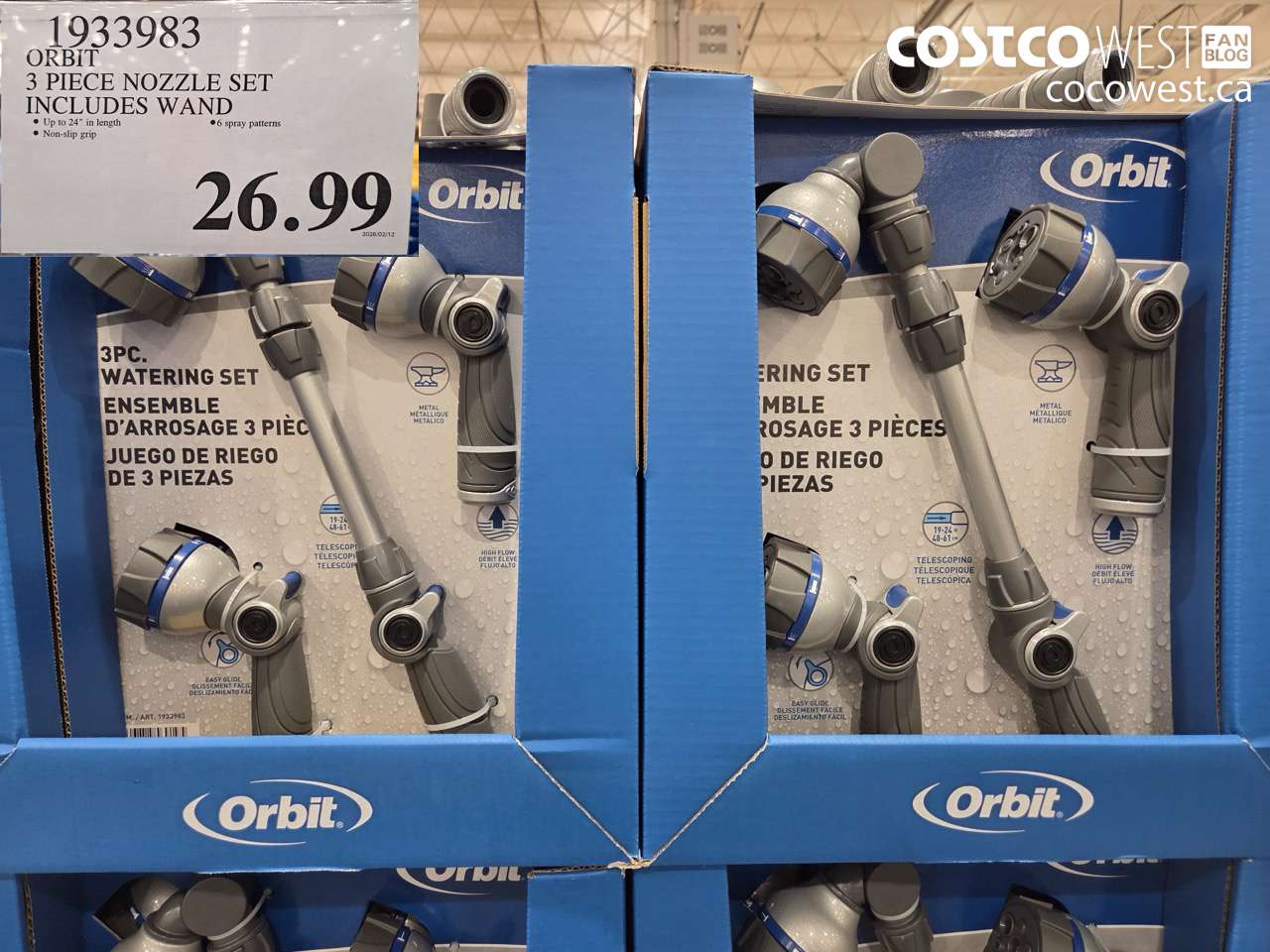 orbit 3 piece nozzle set includes wand