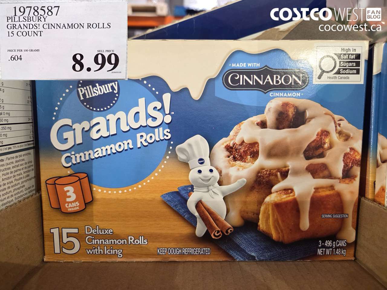 pillsbury grands cinnamon rolls 15 count