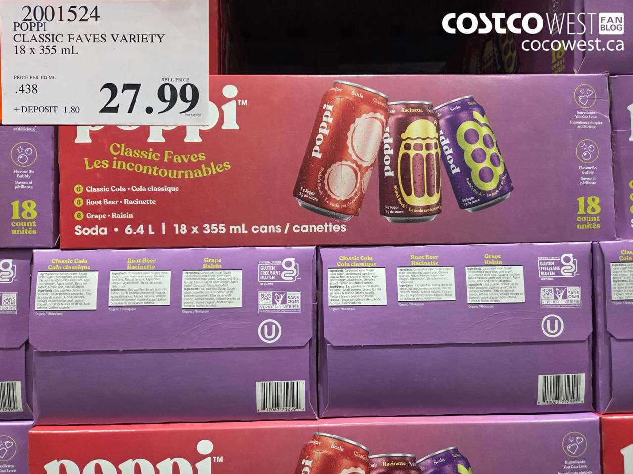 POPPI CLASSIC FAVES VARIETY 18 x 355 mL