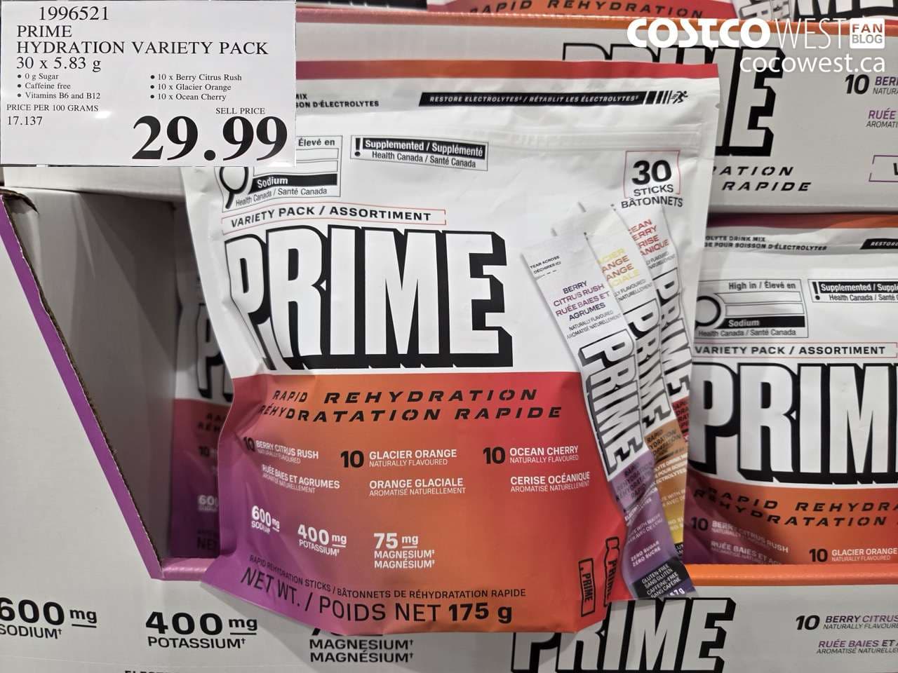 PRIME HYDRATION VARIETY PACK 30 x 5.83 g