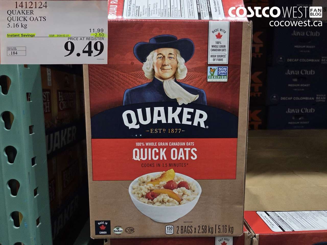QUAKER QUICK OATS 5.16 kg