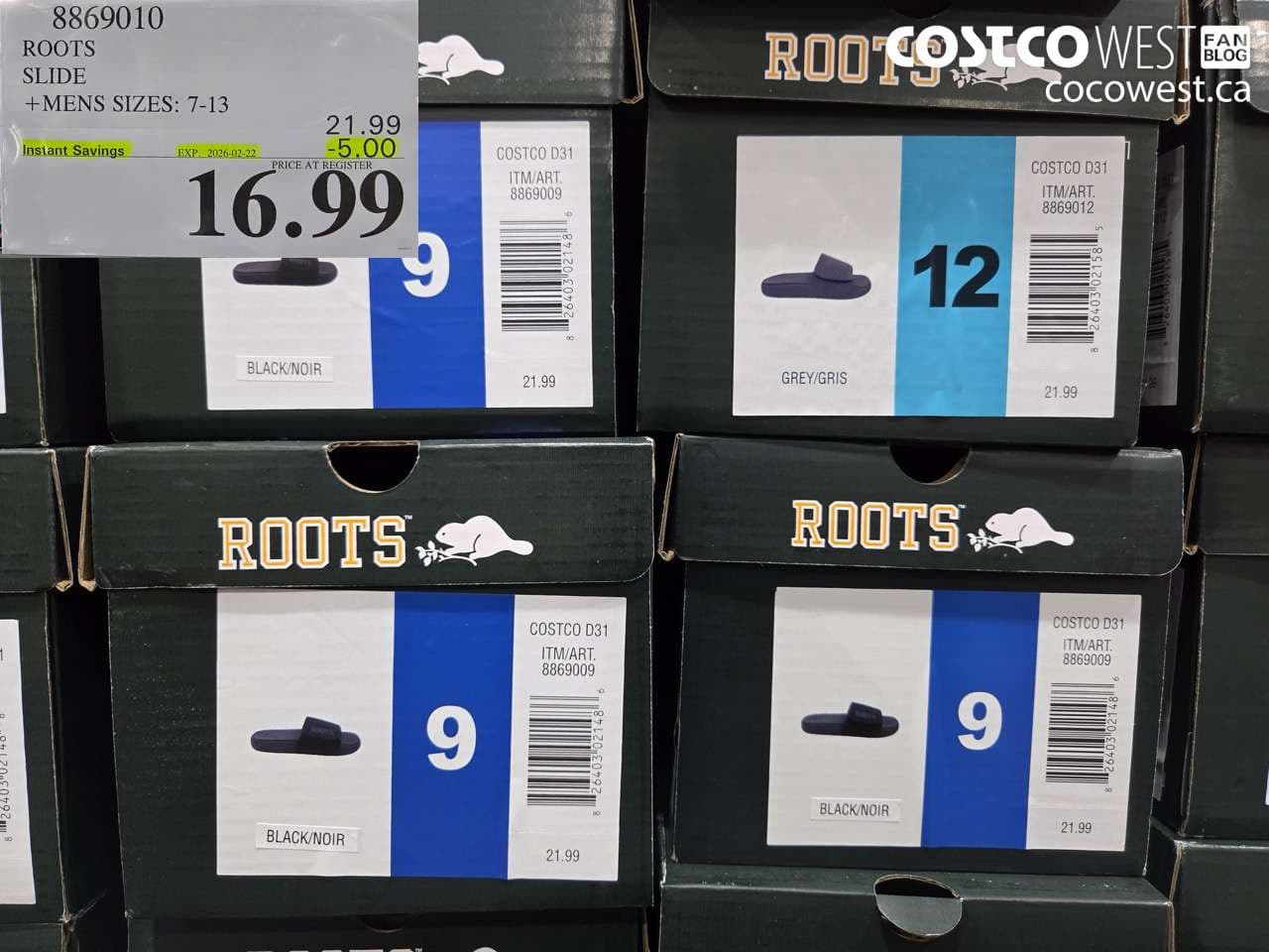 ROOTS SLIDE +MENS SIZES: 7-13