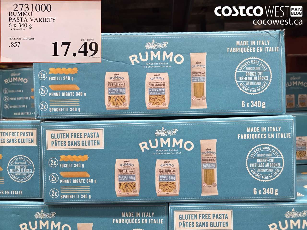RUMMO PASTA VARIETY 6 x 340 g