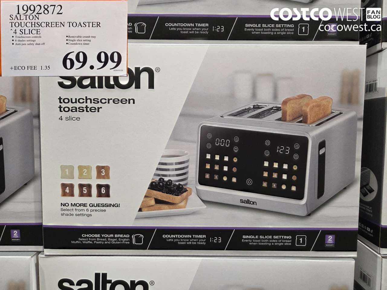 SALTON TOUCHSCREEN TOASTER 4 SLICE