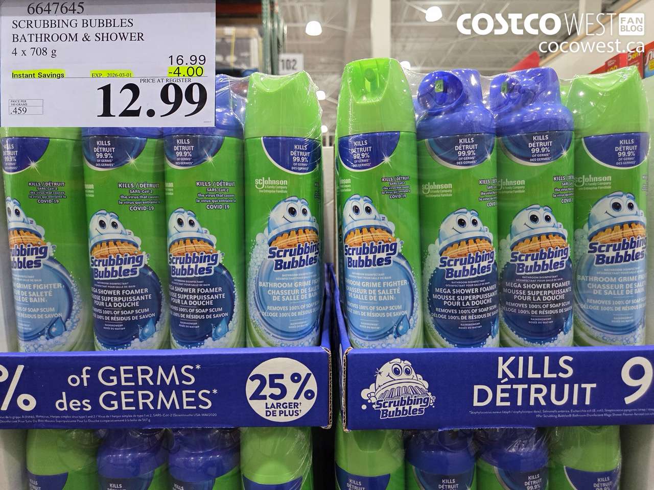 SCRUBBING BUBBLES BATHROOM & SHOWER 4 X 708G