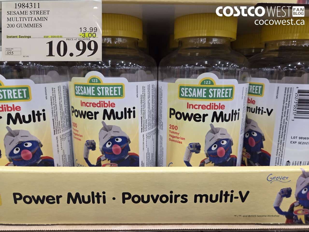 sesame street multivitamin 200 gummies