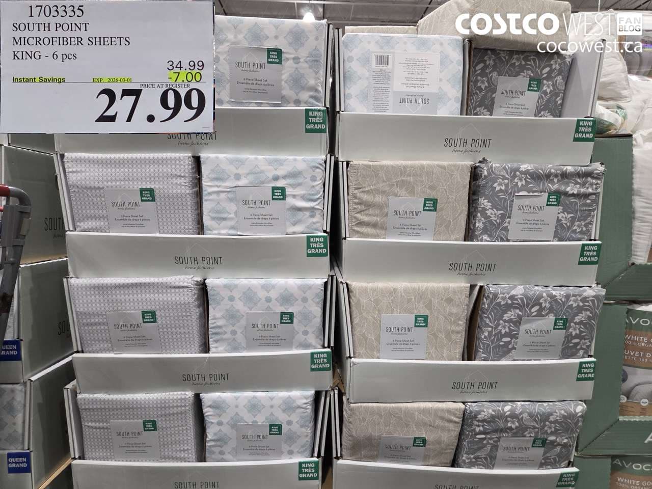 SOUTH POINT MICROFIBER SHEETS KING - 6 PCS