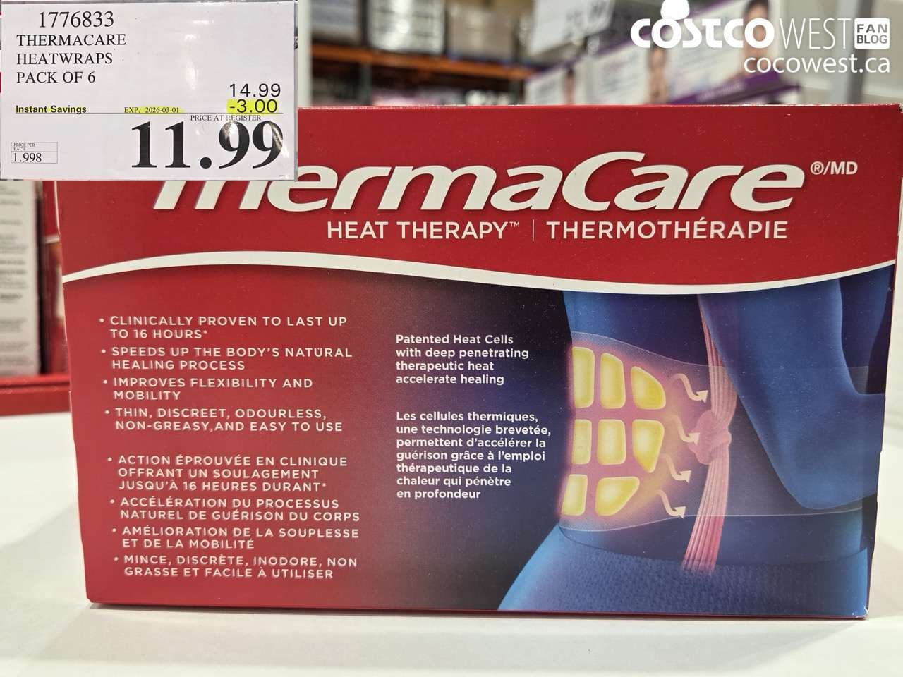 thermacare heatwraps pack of 6