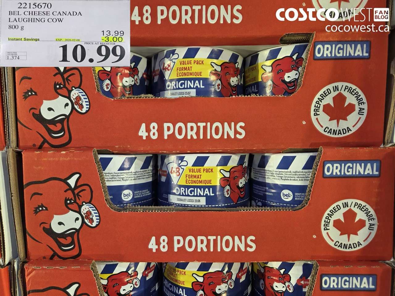 THE LAUGHING COW PROCESSED CHEESE 800G