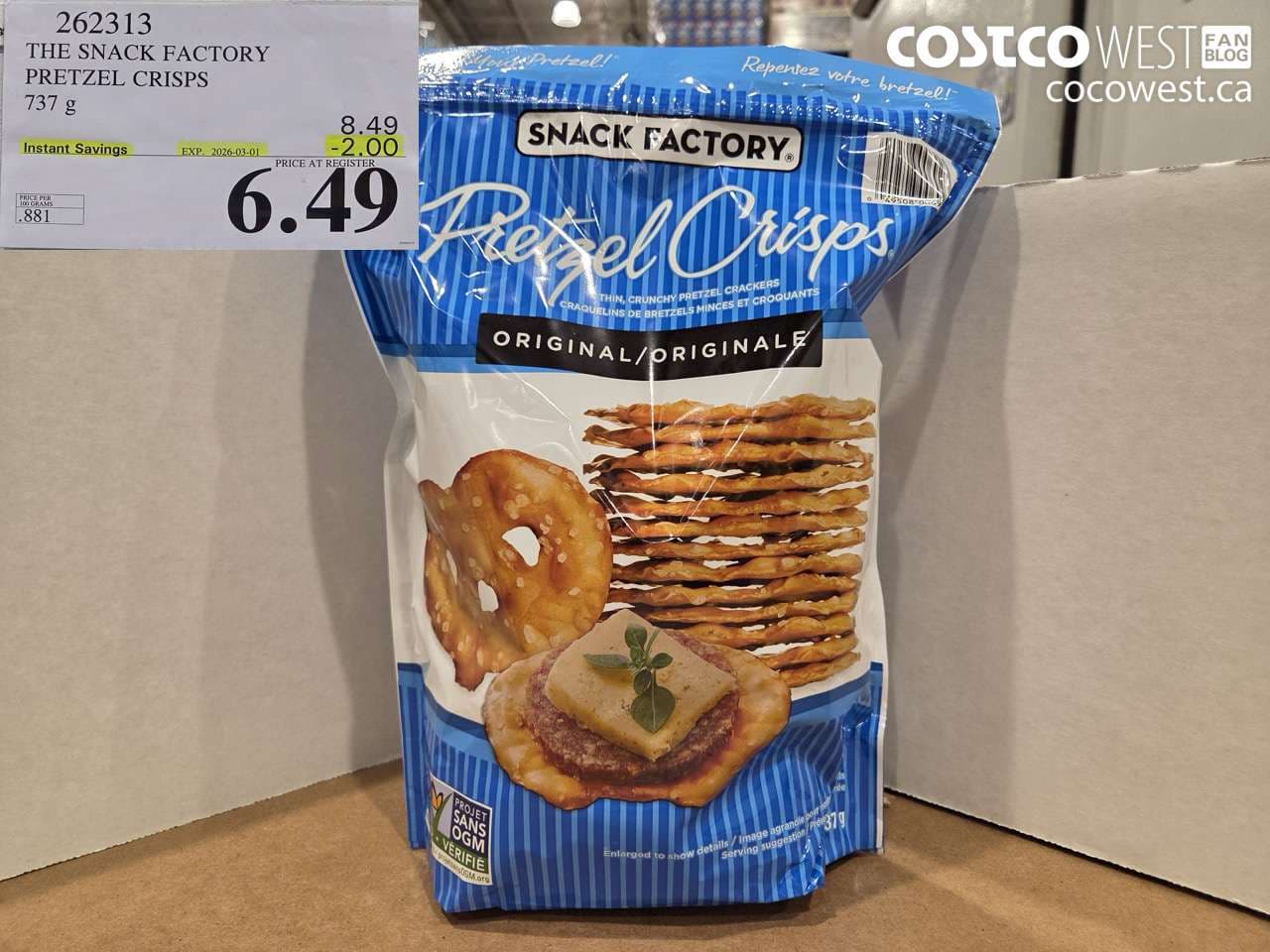 the snack factory pretzel crisps 737 g