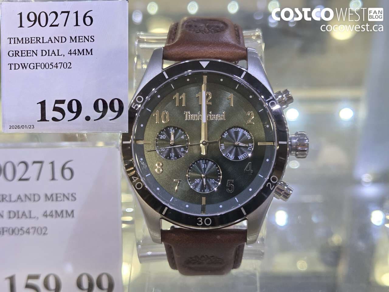 TIMBERLAND MENS GREEN DIAL, 44MM TDWGF0054702