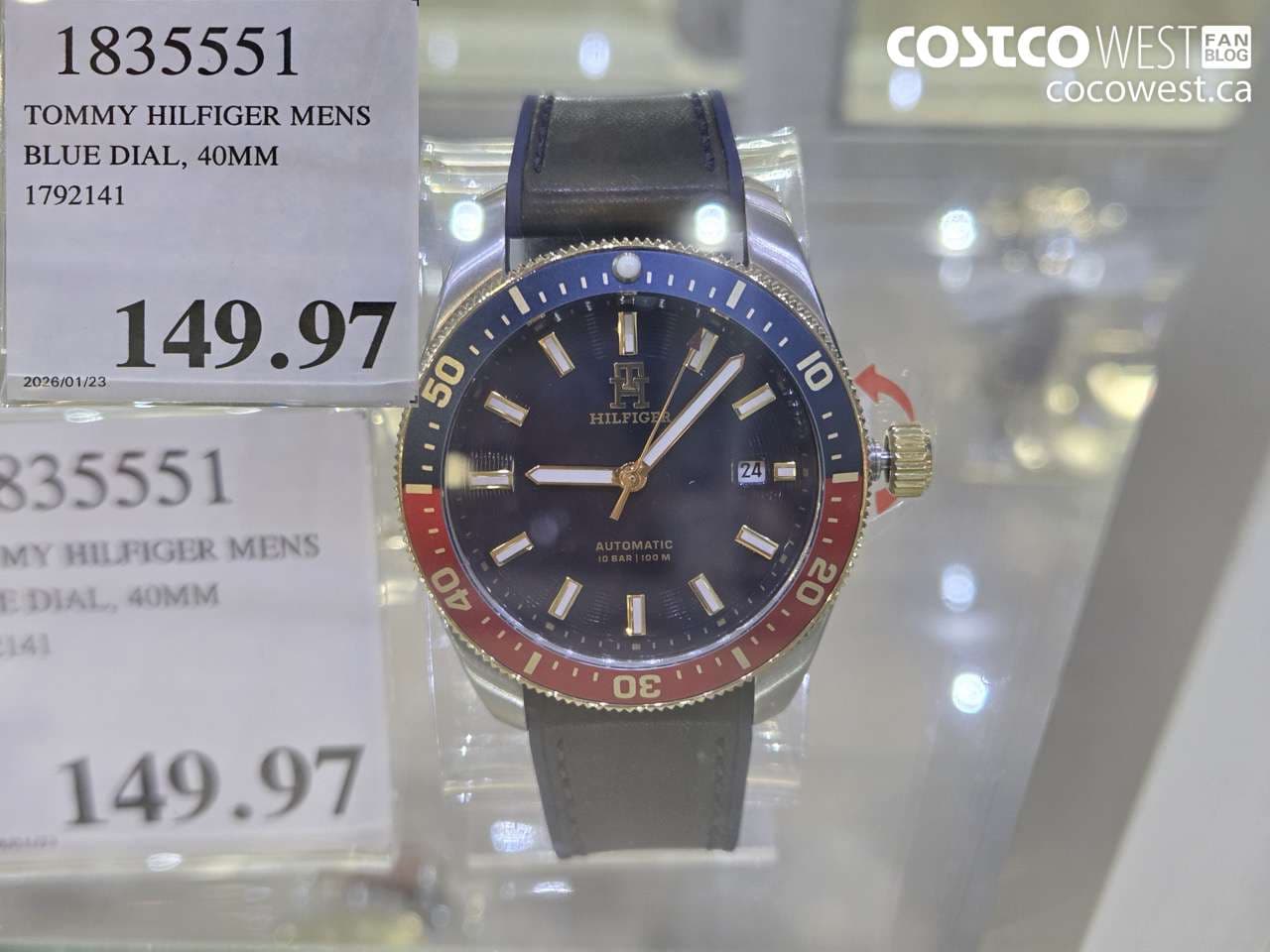 TOMMY HILFIGER MENS BLUE DIAL, 40MM 1792141