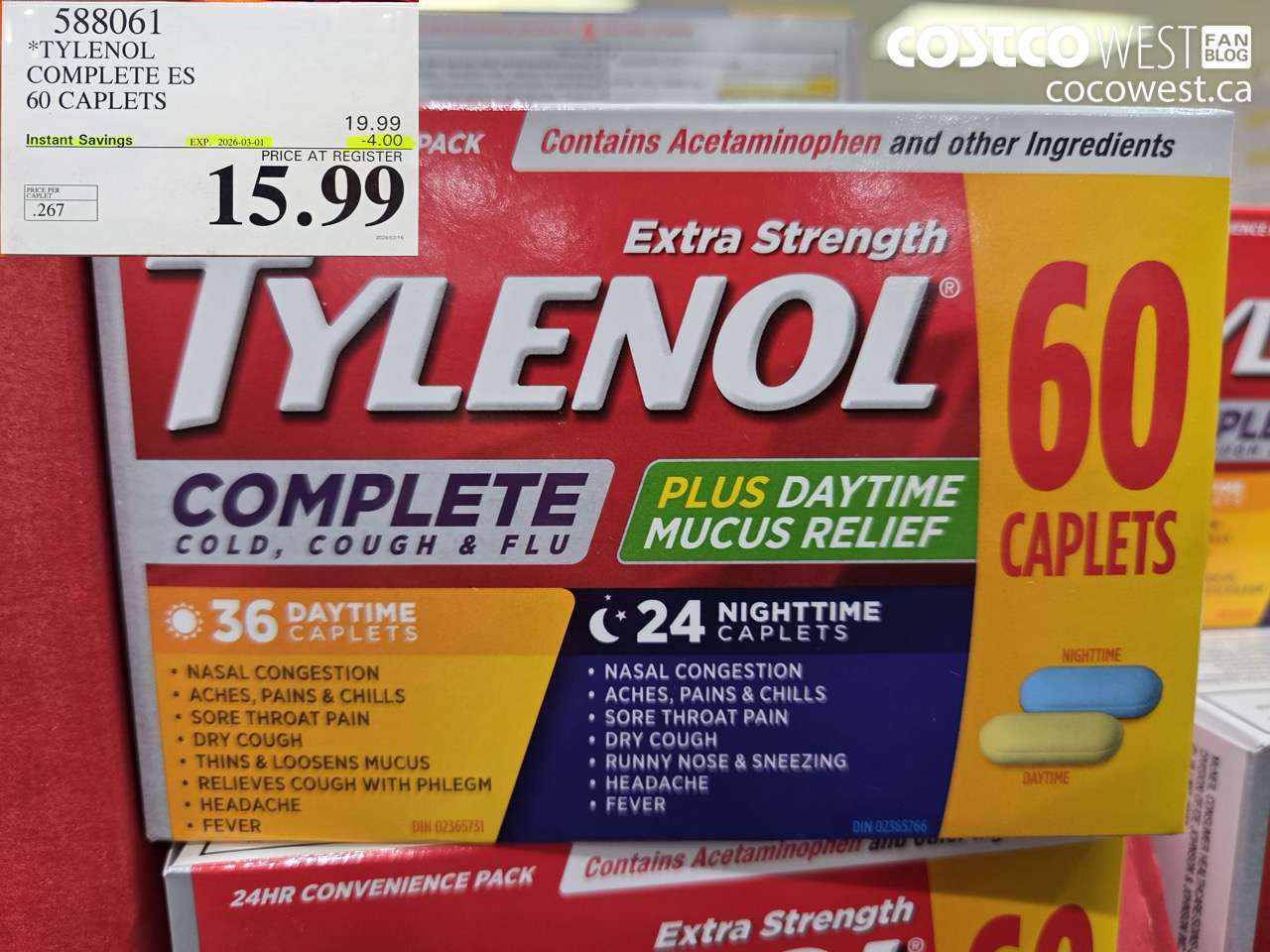 TYLENOL COMPLETE ES 60 CAPLETS