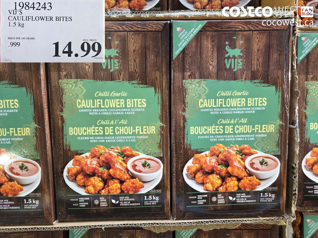 VIJ’S CAULIFLOWER BITES 1.5 kg