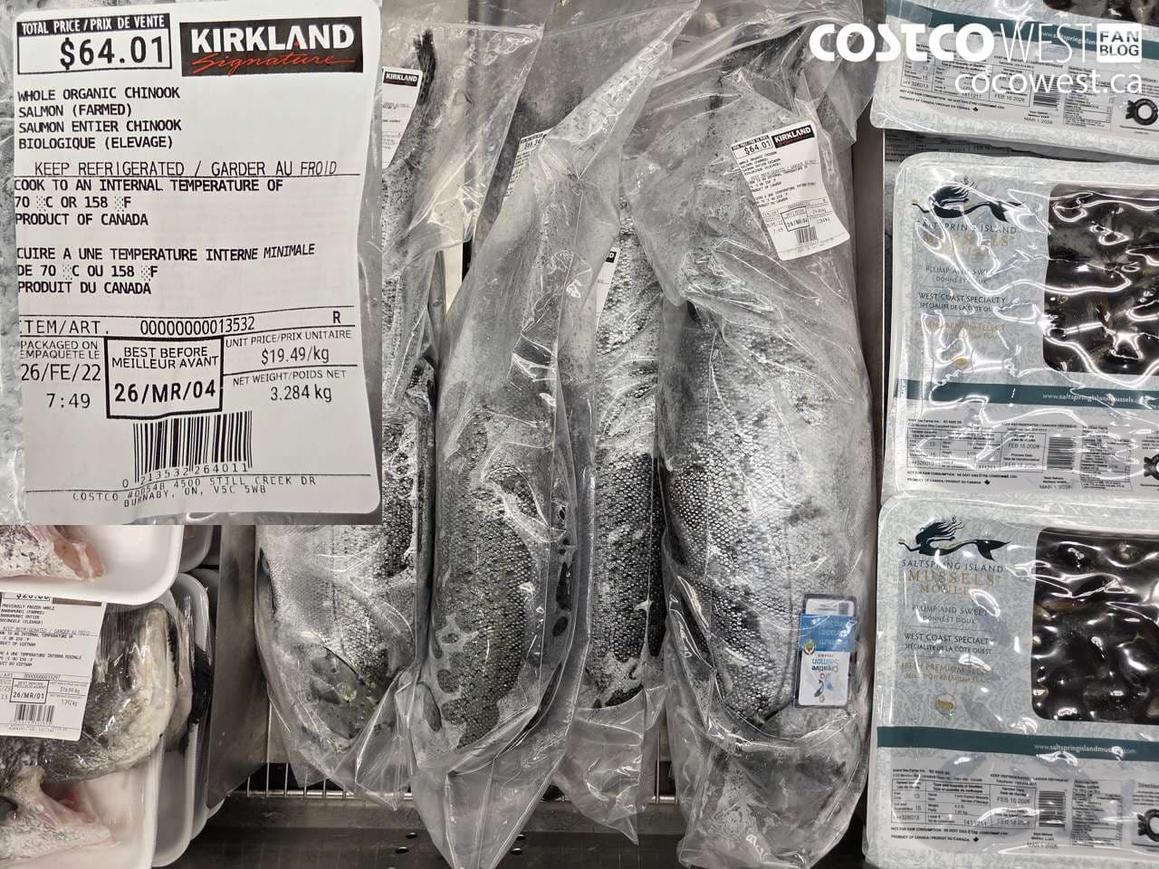 whole organic chinook salmon farmed