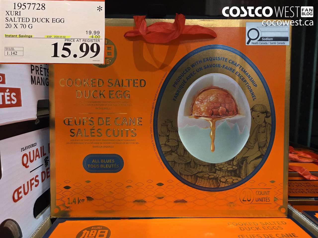 XURI SALTED DUCK EGG 20 X 70 G