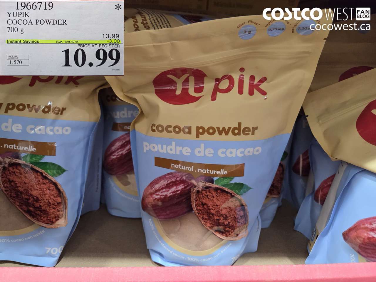 YUPIK COCOA POWDER 700G