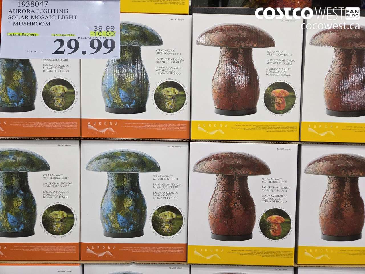 aurora lighting solar mosaic light mushroom