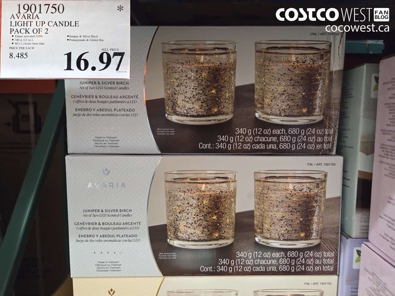 avaria light up candle pack of 2