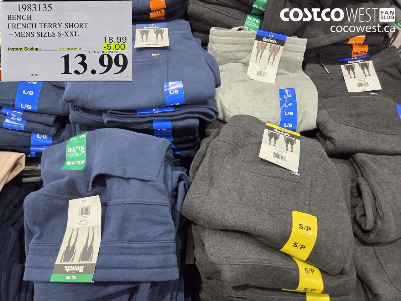 bench french terry short mens sizes sxxl