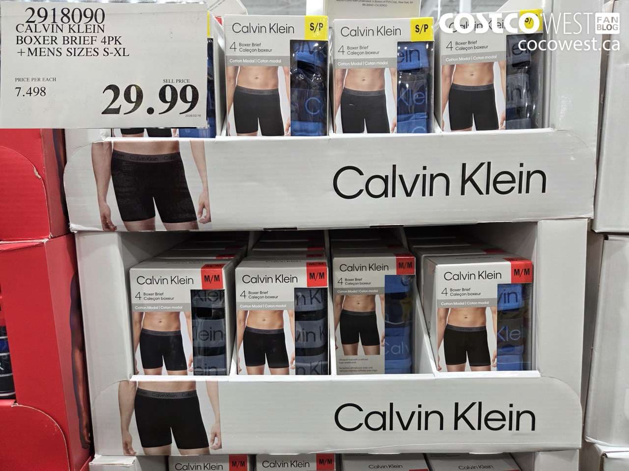 CALVIN KLEIN BOXER BRIEF 4PK +MENS SIZES S-XL