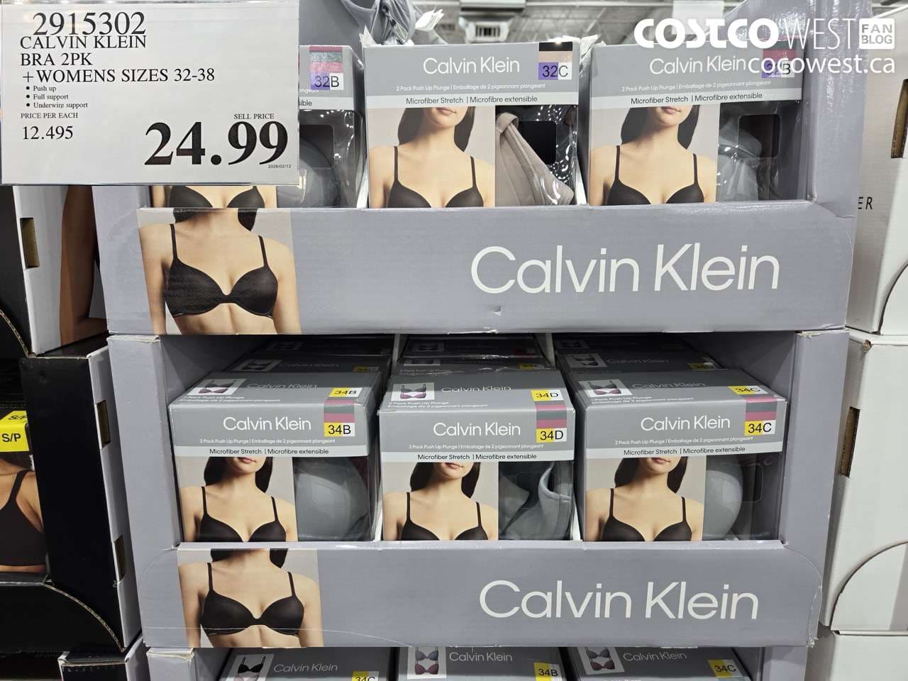 CALVIN KLEIN BRA 2PK WOMENS SIZES 32-38
