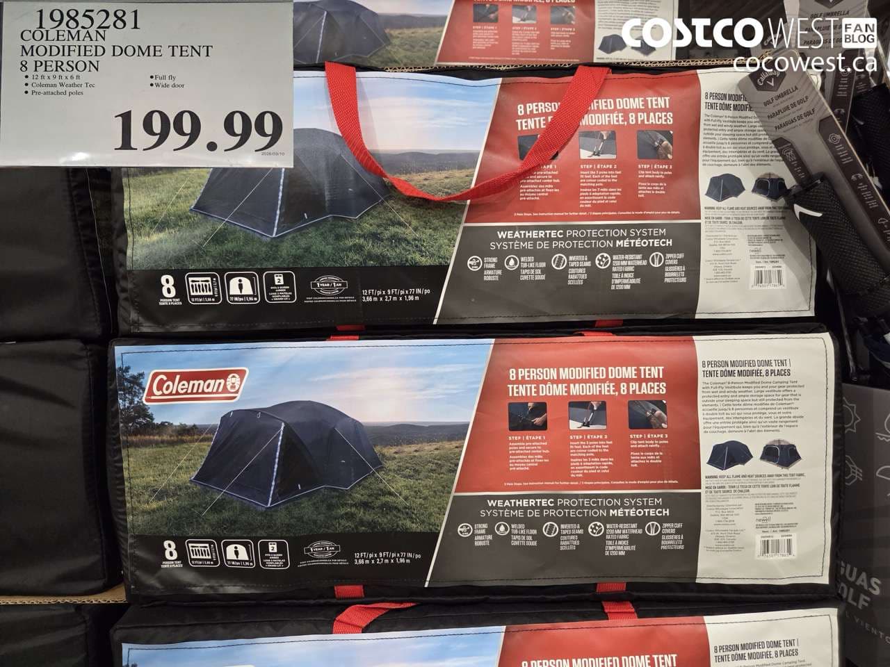COLEMAN MODIFIED DOME TENT 8 PERSON