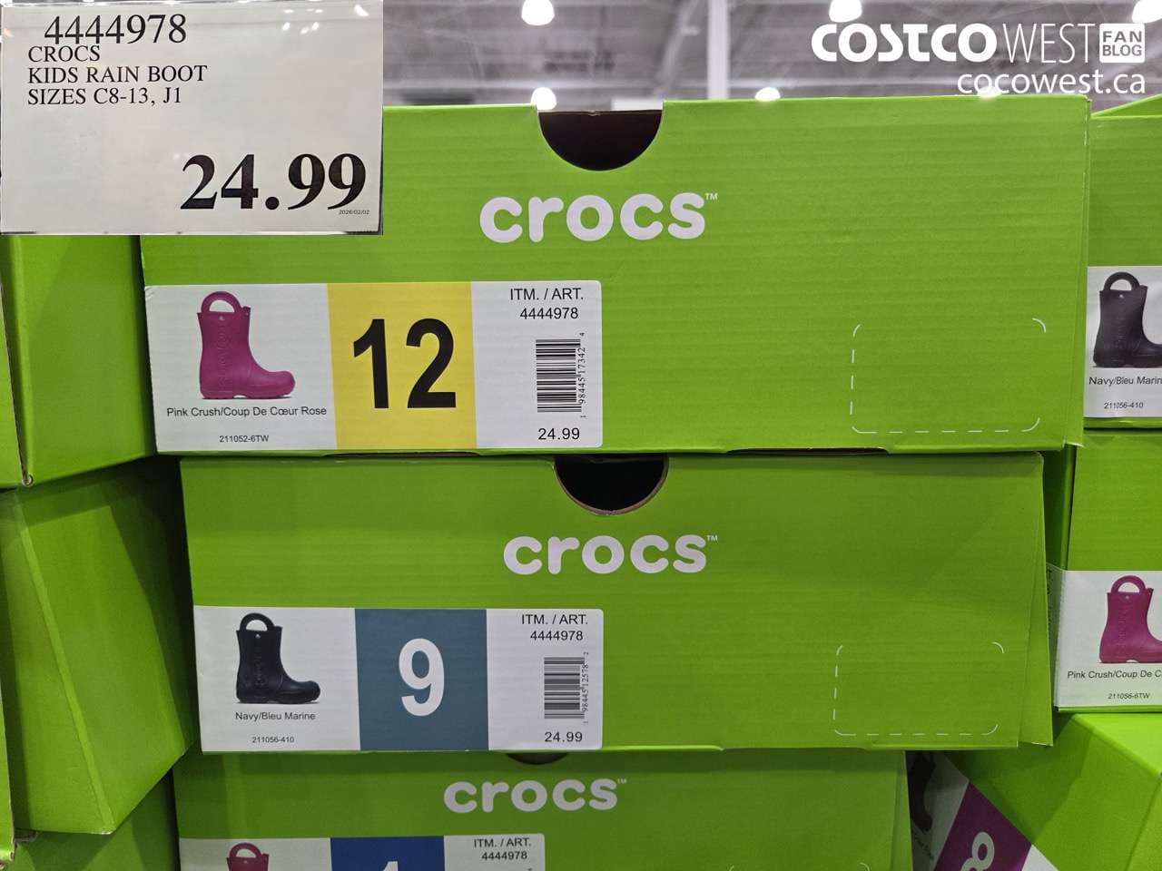 crocs kids rain boot sizes c813 j1