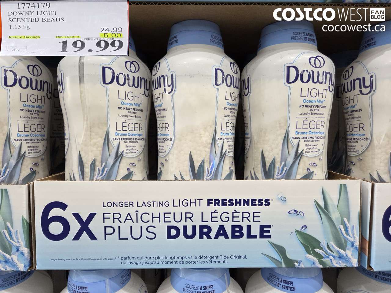 downy light scented beads 113 kg