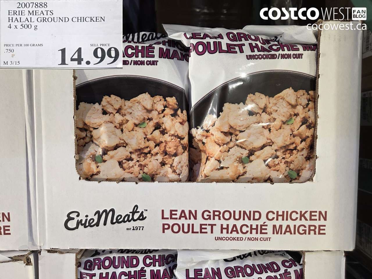 ERIE MEATS HALAL GROUND CHICKEN 4 X 500 G