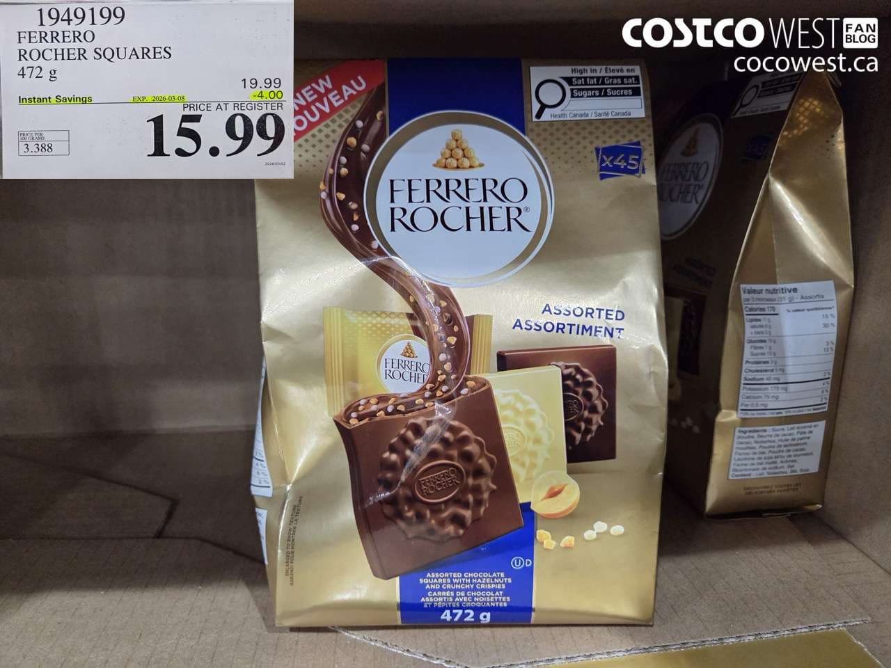 ferrero rocher squares 472 g