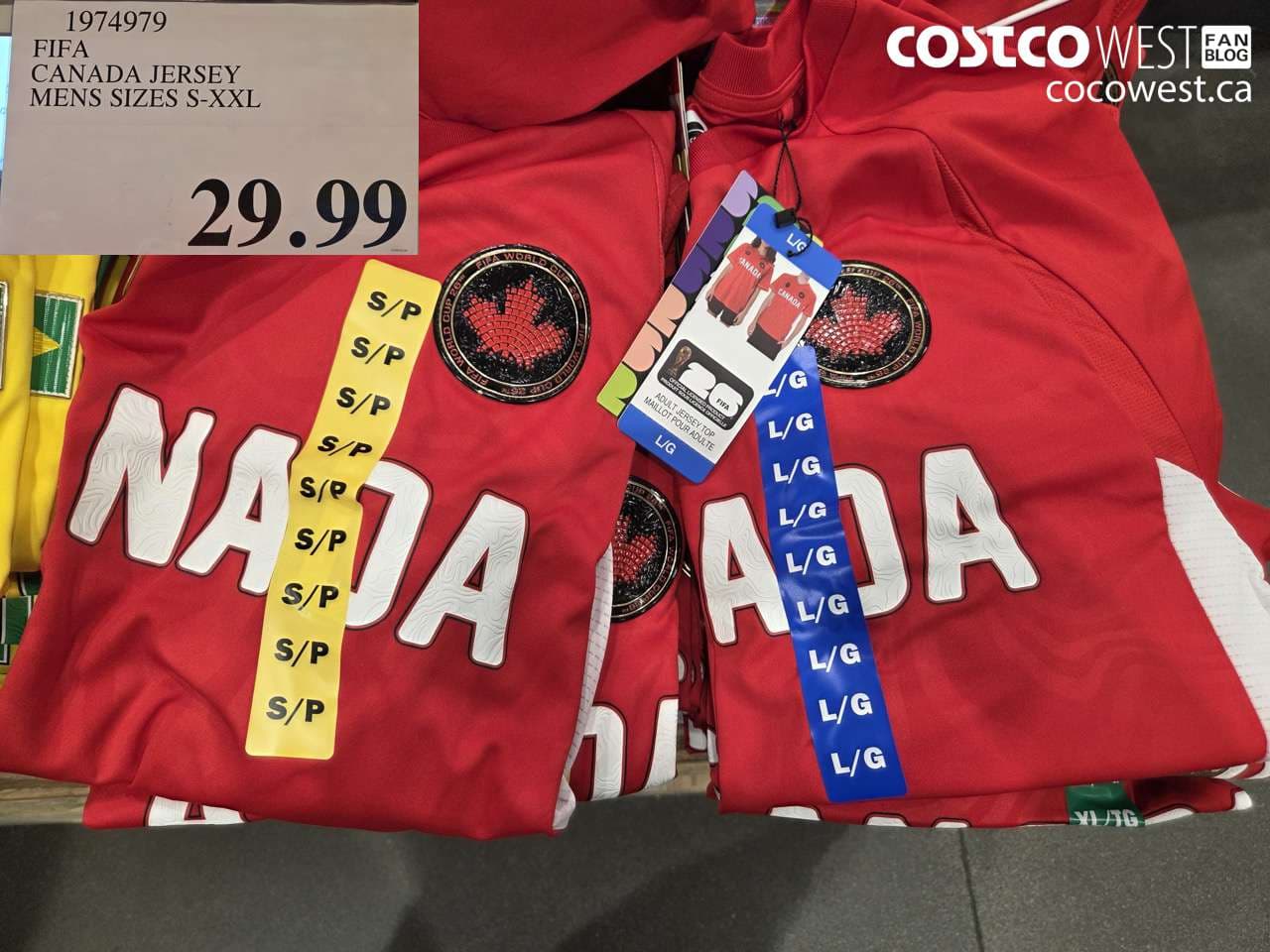FIFA CANADA JERSEY MENS SIZES S-XXL
