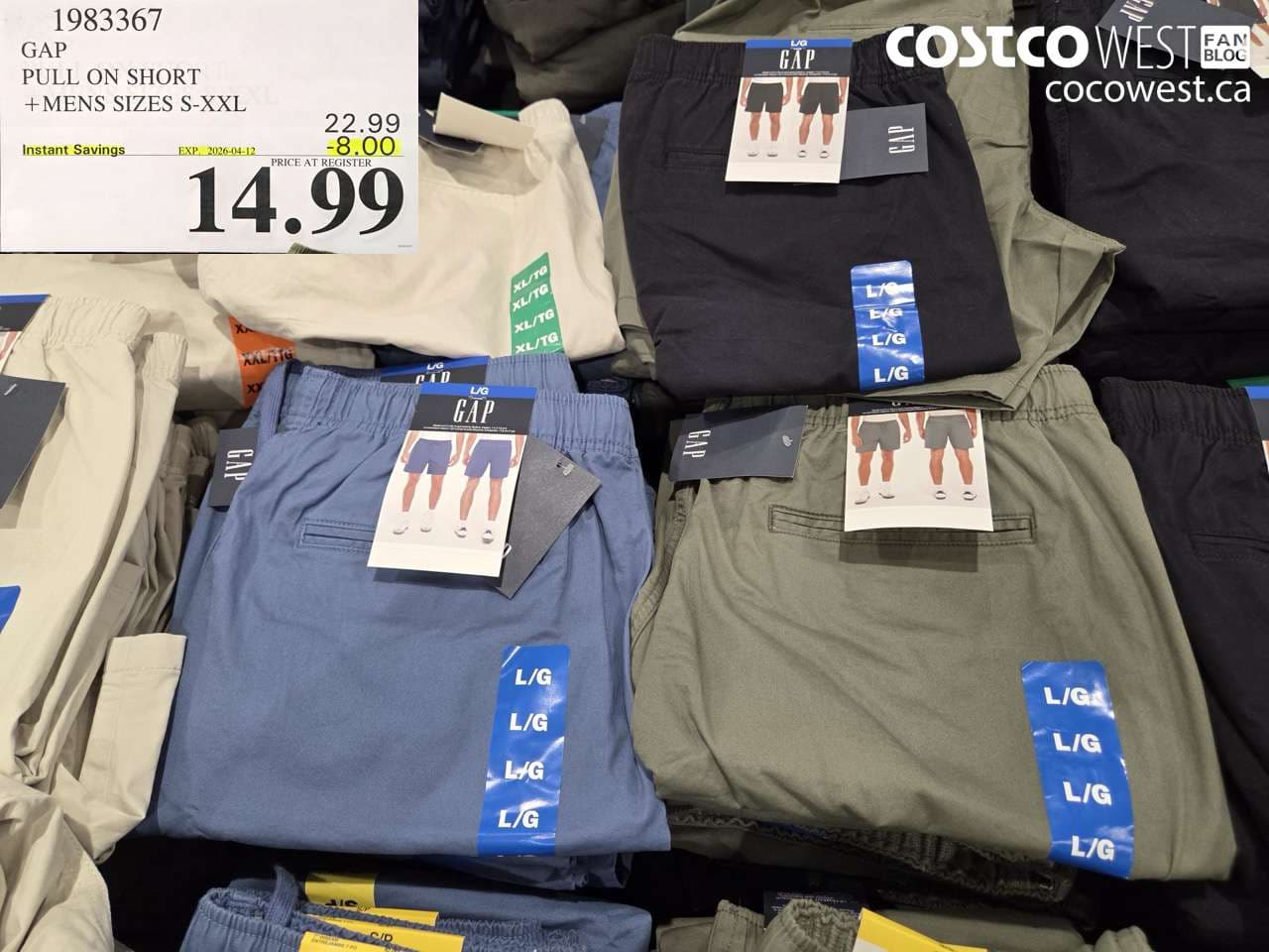 GAP PULL ON SHORT MENS SIZES S-XXL