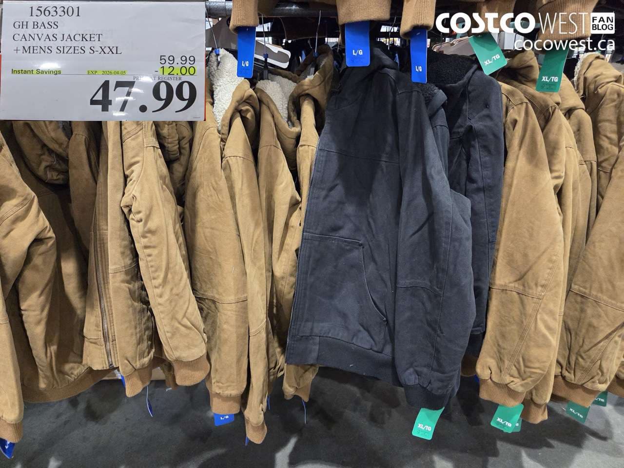 GH BASS CANVAS JACKET + MENS SIZES S-XXL